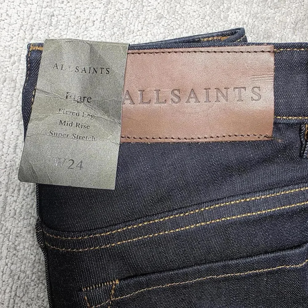 AllSaints Flare Fit Women's Jeans‎ size W24 NWT MSRP1 $178